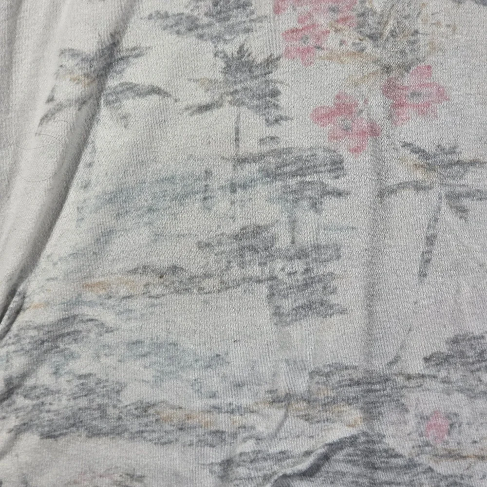 Free People Top Womens Extra Small Graphic TeeTropical Palm Tree‎ Burnout Boho